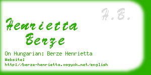 henrietta berze business card